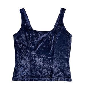 Victoria's Secret Cami - Navy Crushed Velvet - S